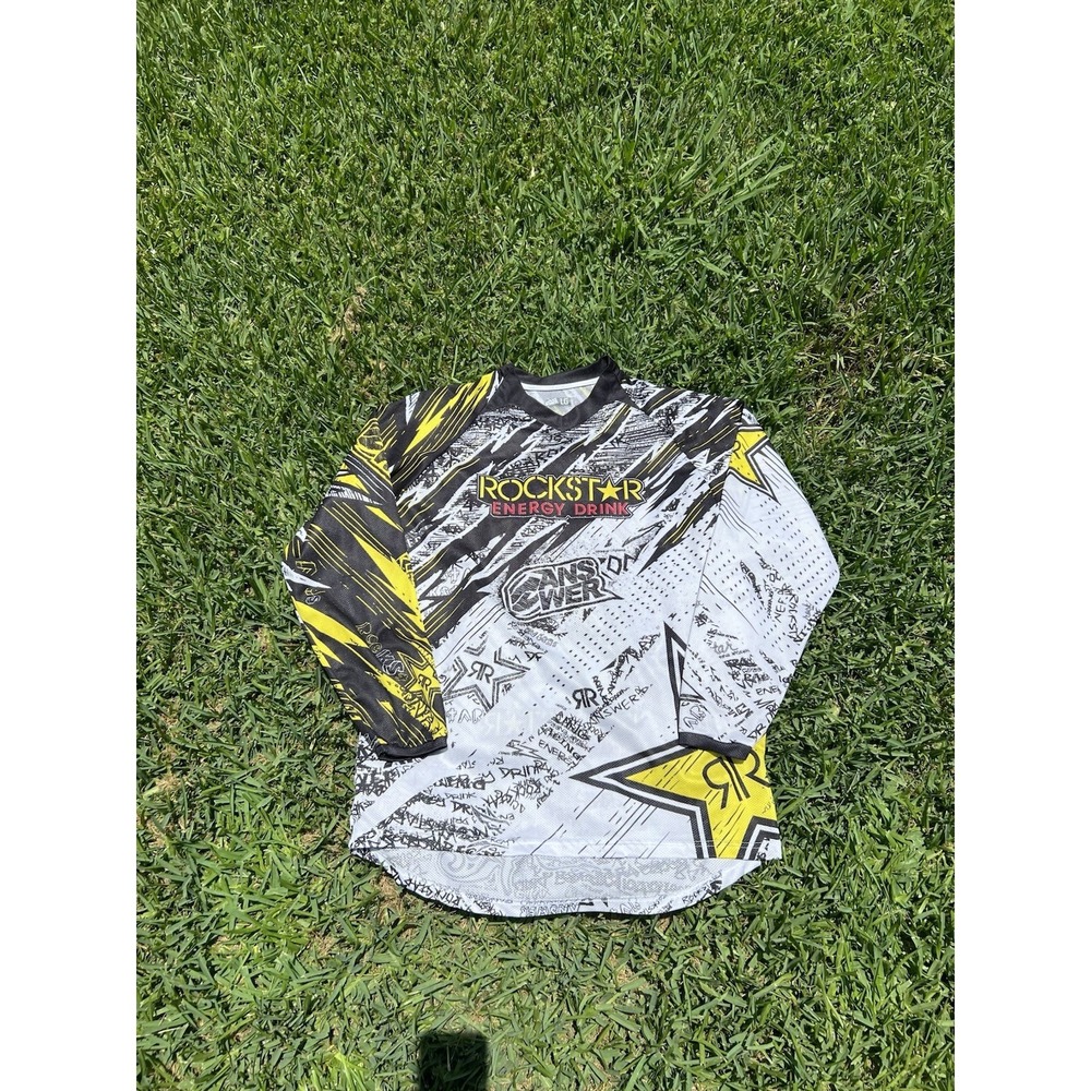 Rockstar Energy Drink MSR Motocross Jersey Racing Riding Men's Large Y2K